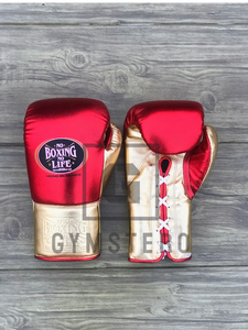 Guantes de Boxeo GYMSTERO Personalizados de Alta Calidad, Cuero Genuino, Dedos Completos, Ajustables con Cierre de Velcro y Cordones en la Muñeca, para Artes Marciales - Product Image 4