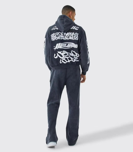 Ensembles respirants de haute qualité personnalisés de survêtements en éponge française gaufrée pour hommes à la mode des meilleurs fabricants OEM - Product Image 5