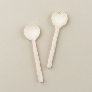 Ensemble de serveurs à salade en bois fait à la main chic dernière conception outils de mélange de fruits à soupe décoratifs pour la maison Restaurant Cuisine Utilisation - Product Image 5