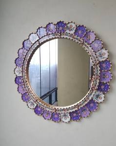 Espejo de Flores Púrpuras Peruanas, Espejo Andea, Flow, Espejo Vintage, Espejo Colonial, Espejo Antiguo - Product Image 3