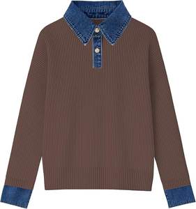 2025 garçons sweat à manches longues avec col rond et pantalon à taille élastique lavage enzymatique Style Y2K avec style tissu denim - Product Image 2