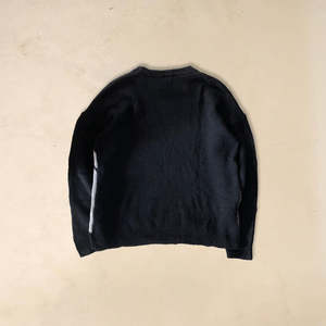 Pulls d'hiver décontractés en maille épaisse pour femmes Printesty avec motif rayé brodé, respirants, style doux, logo frontal - Product Image 2