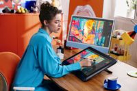 Tablette graphique Artist 22 Plus avec écran d'affichage, 16384 niveaux de pression, résolution du stylet 5080 LPI, résolution de l'écran 1920x1080, 60 degrés d'inclinaison, puce intelligente X3 Pro