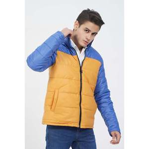 Unze London Mens ABEEIL Casual Winter <b>Jacket</b> Reversible Hooded Nylon Zipper Closure Waterproof Breathable Polyester Print - Product Image 5