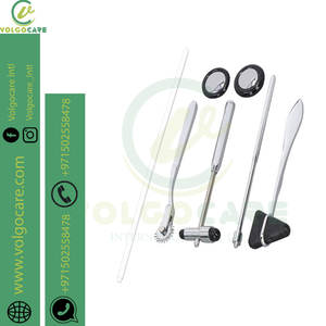 Juego de martillo médico portátil multifuncional de acero inoxidable de 5 uds. Martillo reflejo de percusión para piel - Product Image 5