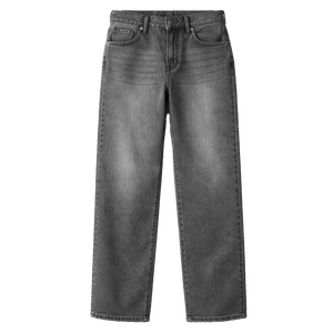 Pantalones Vaqueros Casuales de Mezclilla para Mujer, Corte Recto, Transpirables, Teñidos, Color Sólido Vintage, Cintura Media, Algodón, Ligeros para el Verano - Product Image 5