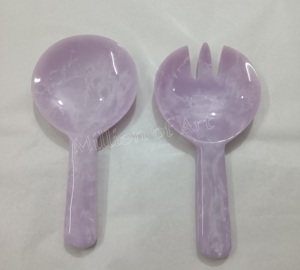 ชุดช้อนทำจากเรซินเกรดอาหารเครื่องครัวสำหรับตกแต่งสลัดทำจากยางเรซินสีม่วงออกแบบได้ตามต้องการ - Product Image 2