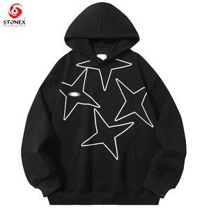 เสื้อฮู้ดดี้พิมพ์ลายผู้ชายสไตล์ใหม่ ผ้าฝ้าย 100% สำหรับฤดูหนาว รับทำโลโก้และออกแบบตามสั่ง บริการ OEM เสื้อผ้าลำลองแนวสตรีท - Product Image 1