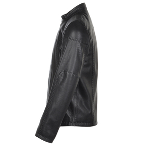 High Quality Zip up <b>Leather</b> <b>Jacket</b> for Men New Style 100% Genuine <b>Long</b> Casual <b>Leather</b> <b>jacket</b> for men - Product Image 5