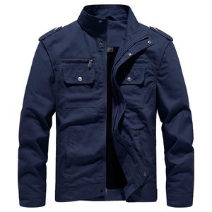 Vente en gros de vestes en toile pour hommes Vestes en coton de haute qualité pour la saison d'hiver Nouveau design de vestes en toile en coton à fermeture éclair pour hommes - Product Image 1