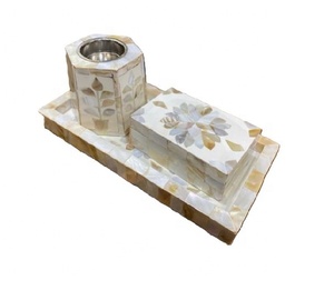 2026 Juego de quemador Bakhoor con incrustaciones de madreperla árabe de lujo | MOP islámica Oud Dukhoon Bukhoor Set Quemador de incienso árabe Regalo Bo - Product Image 3