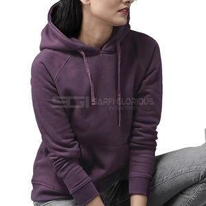 Sudadera de Algodón para Mujer, Forrada de Felpa, con Logotipo Bordado Personalizado, Capucha y Cuello Alto para Invierno - Product Image 4