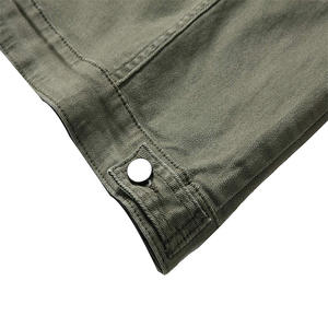 Wholesale Custom <b>Black</b> <b>Fleece</b> Denim Jacket for <b>Men</b> Windproof Warm for Outdoor Factory-Customized Casual Style Washed for Spring - Product Image 4