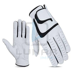 Adjustable Wrist Strap Cabretta Leather <b>Gloves</b> <b>Moisture</b> Reduction Moveable Fingers Stretchy Palm Golf <b>Gloves</b> With Customization - Product Image 1