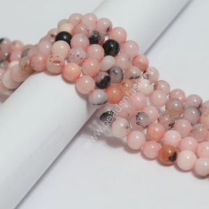 Wholesale Natural <b>Jade</b> Pink Opal Gemstone Beads Round Size 8mm for Diy Jewelry Making Beadsnfashion - Product Image 5