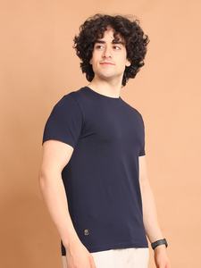 Cómoda camiseta de media manga con cuello redondo elástica básica elegante para uso diario para ocasiones casuales 100% algodón - Product Image 5