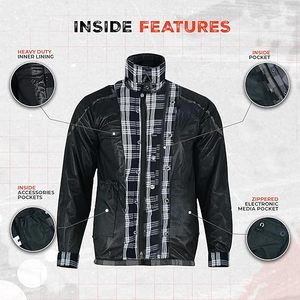 Chemise en flanelle renforcée coupe-vent pour l'hiver, pour motards, avec design unisexe et protection - Product Image 5