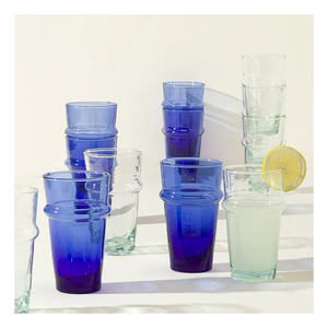 Verres Beldi marocains faits à la main, ensemble de vaisselle traditionnelle colorée pour un usage domestique - Product Image 1