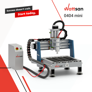 Wattsan 0404 <strong>mini</strong> 400*400 <strong>Desktop</strong> <strong>CNC</strong> <strong>Router</strong> For Aluminum Engraving Soft Metal Precise Cutting And 3D Milling Small Compact - Product Image 1