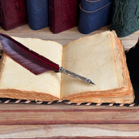 Livre d'ombres en cuir gothique avec mauvais œil Hocus Pocus Grimoire 200 pages Halloween Witchcraft Gift Journal