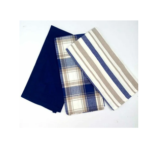 Lot de 3 torchons de cuisine 100% coton biologique, vente en gros, mode personnalisée, certificat GOTS, torchon, top fournisseur indien - Product Image 1