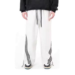 Venta al por mayor de los hombres de pierna ancha pantalones de chándal Phantom Stride 100% algodón de punto estambre ropa de calle de moda logotipo personalizado OEM - Product Image 6