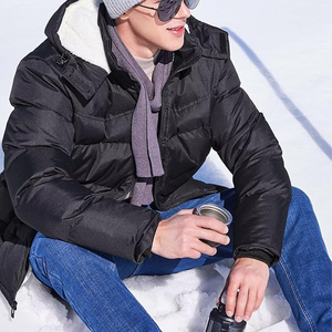 Veste à capuche pour homme Veste à capuche pour homme Veste d'hiver chaude Bomber Veste coupe-vent décontractée Outwear - Product Image 3