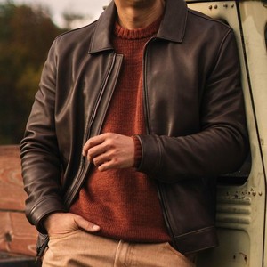 Chaqueta clásica de cuero para hombres Chaquetas de uso diario para hombres Calidad de exportación Calidad Premium Forro interior suave muchas opciones A granel - Product Image 1