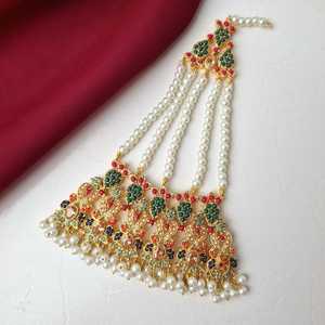 Chuang Mei moda perla corazón nupcial conjunto mujer Acero inoxidable platino plateado collar pendiente boda fiesta joyería - Product Image 3