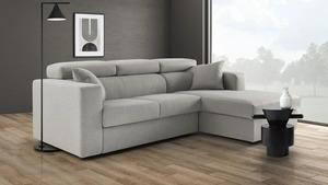Modern Sectional <b>Sofa</b> <b>Bed</b> <b>with</b> <b>Storage</b> Chaise Convertible L-Shaped Fabric Couch <b>with</b> Adjustable Headrest for Living Room - Product Image 2