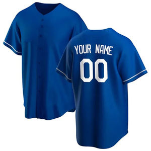 Logo personnalisé col en V hommes maillot de baseball vêtements de sport uniformes avec détails cousus à vendre - Product Image 1