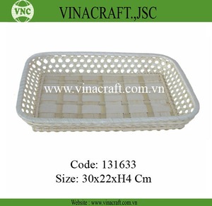 Cesta de almacenamiento de bambú rectangular Natural 100% del principal exportador, organizador de cocina para el hogar, venta al por mayor de Vietnam - Product Image 6