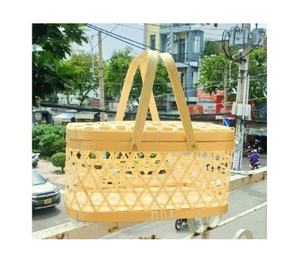 Uniq-cesta colorida de bambú para Picnic, bolsa de bambú de fábrica de Vietnam, precio barato - Product Image 1