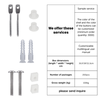 Kit de fixation pour toilettes et bidet encastrés au sol, 10 pièces, avec chevilles d'expansion, compatible avec AV0007600R