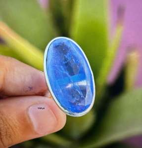 Anillo hecho a mano de tanzanita de Plata de Ley 925 hermoso anillo de mujer. - Product Image 4