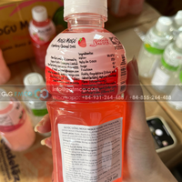 Vente en gros de boisson concentrée aux fruits aromatisés Mogu Mogu avec fraise Nata De Coco 320ml X 24 bouteilles