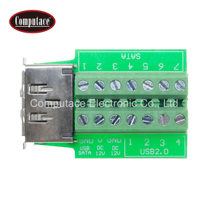 Conector USB2.0 y eSata Combo, Socket Hembra a Bloque de Terminales de Tornillo, Placa de Conexión, Módulo PCB para Signata y Cableado de Alimentación - Product Image 2
