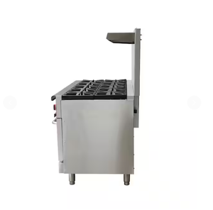 Estufa de gas comercial de 60 pulgadas y 5.9 pies cúbicos con 10 quemadores y horno doble en acero inoxidable - Product Image 2