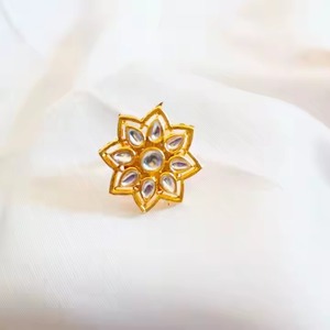 Anillos Kundan ajustables para bodas nupcial Haldi Mehandi Sangeet ceremonia Diwali retorno regalo damas de honor Favor Dholki Nights - Product Image 5