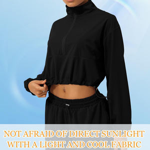 Conjunto Deportivo de 2 Piezas para Mujer con Logotipo Personalizado, Ropa Deportiva de Alto Impacto para Gimnasio y Yoga con Mangas Largas con Cierre - Product Image 4