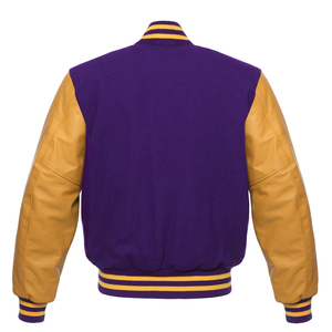 Chaquetas universitarias unisex con logotipo personalizado, abrigo de piel de vaca de calle alta, chaqueta de béisbol universitaria con nombre y número bordados para hombre - Product Image 2