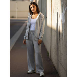 Women's Zip Through Hoodie Casual Full Zip Hooded Sweatshirt Long Sleeve Lightweight <b>Layering</b> <b>Top</b> OEM Custom Logo - Product Image 4