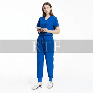 Uniformes médicos de diseño personalizado unisex, ropa de enfermera de hospital transpirable de talla grande XL, ropa deportiva Raw to Fine Fitness - Product Image 3