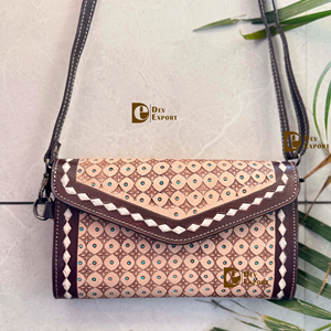 Beau concepteur usiné à la main sculpture pochette sac à main étanche fleur embellissement multi-usage soirée quotidienne nouveauté - Product Image 1