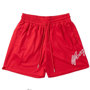 Short de fitness en maille deux poches profondes à l'ourlet latéral Short en maille basique pour hommes Short en maille coupe courte design personnalisé sublimation maillot de bain de plage court - Product Image 5