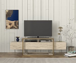 Exclusive Luxury Bianco Modern Wooden Chipboard TV Stand Turkey Traverten <b>for</b> Living Room Bedroom Entry <b>Wood</b> <b>Panel</b> <b>for</b> Apartment - Product Image 1