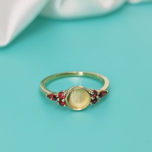 925 Sterling Silver Birthstone Ring Setting Round 6mm Lait maternel Cendres Résine Bijoux Base vierge DIY Memorial Custom Jewelry Gift - Product Image 5