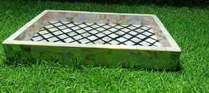 Bandeja de mango de madera con incrustaciones de madre perla de concha de mar Natural, postre de Ramadán Mubarak y plato para servir con fecha, regalo Eid Mubarak - Product Image 6