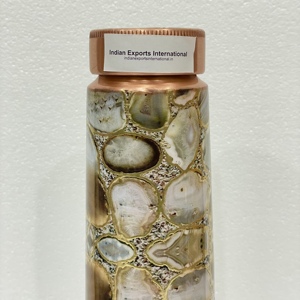 IEI 22 Personnalisable 1 litre pur cuivre émail Drinkware Outdoor Stone Look Eco-Friendly Portable pour une utilisation à domicile et au bureau. En plein air. - Product Image 2