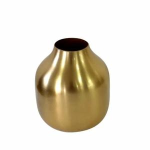Nueva tendencia, florero de Metal decorativo de mesa de tamaño pequeño con acabado dorado brillante, decoración decorativa para el hogar, boda, sala de estar - Product Image 2